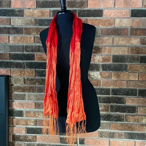 Red & Orange‎ Scarf - Picture 1 of 2